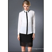 Senhoras atacado blusa de chiffon formal para Office OEM Factory